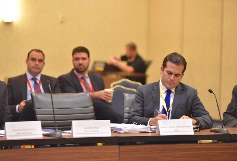 Rosselló estuvo acompañado la semana pasada por Mercader y Ortiz en un seminario de la Asociación de Gobernadores de EEUU. (Suministrada)