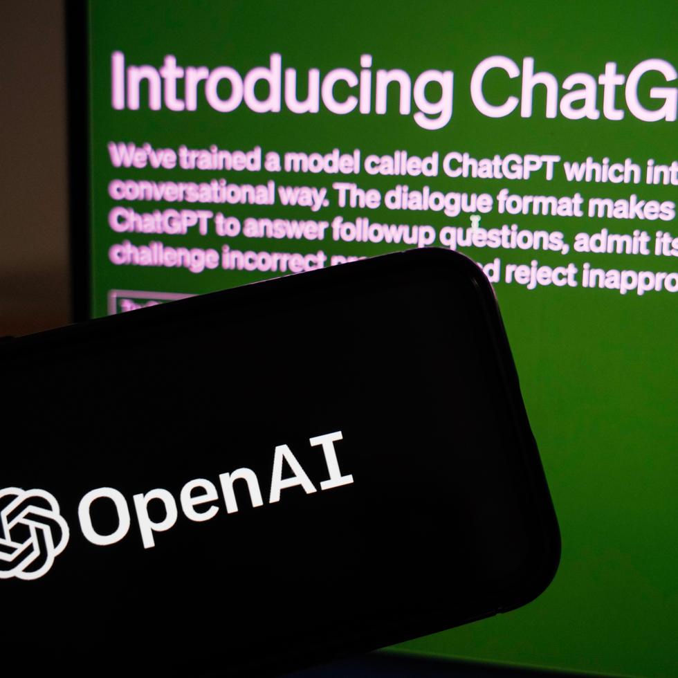Una imagen de archivo muestra la página de introducción de ChatGPT, un modelo interactivo de chatbot de inteligencia artificial.