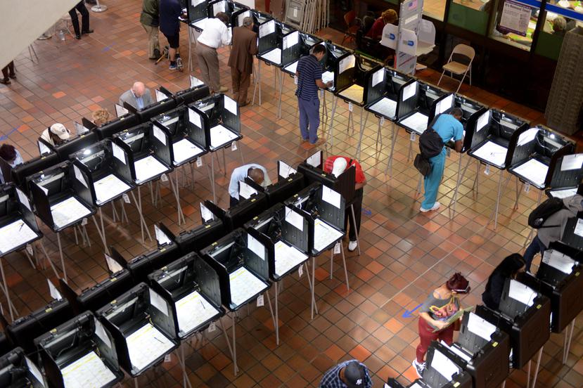 Un colegio electoral en elecciones recientes en Miami.