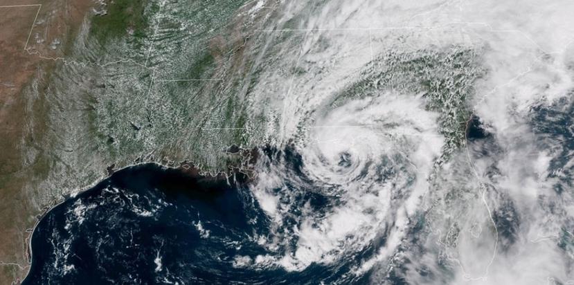 Imagen del satélite espacial Goes16 de la tormenta subtropical Alberto. (Captura / NOAA)