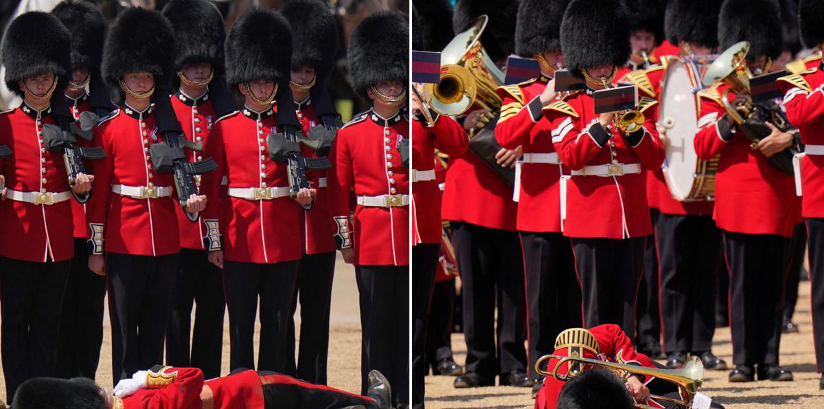 Soldados británicos se desmayan debido al calor durante desfile militar en Londres