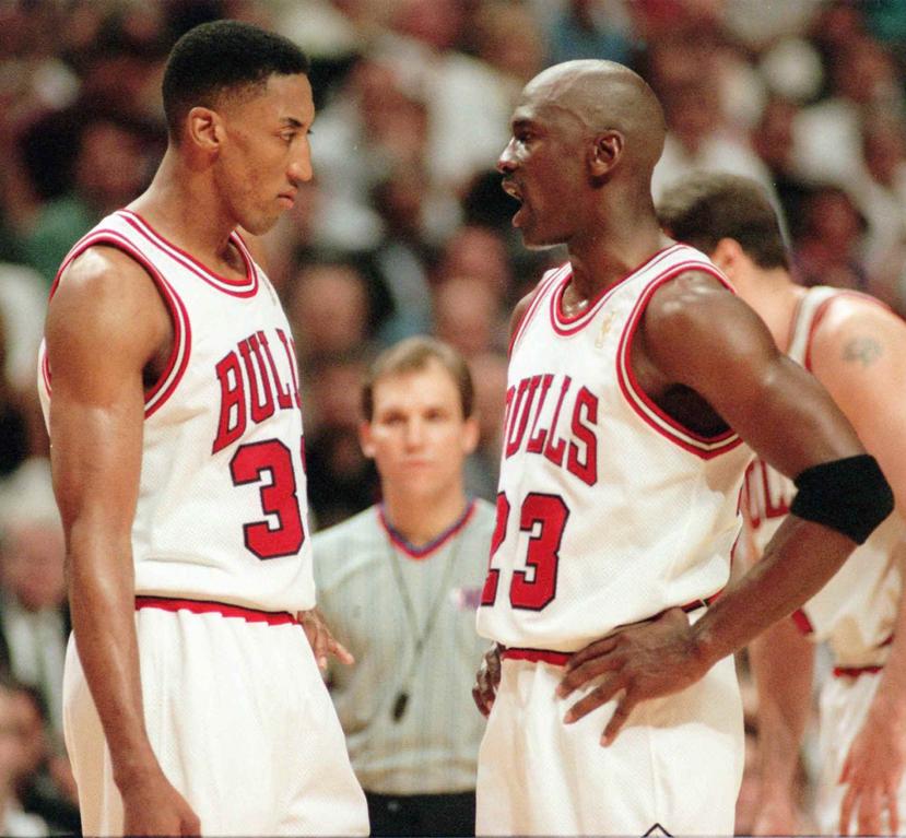 En 1993, Pippen y Jordan habían ganado tres campeonatos juntos con los Bulls de Chicago. (Archivo / AP)