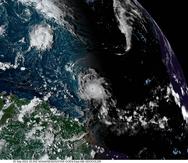Imagen de satélite del huracán Sam mientras se aproxima a la zona del Caribe.