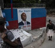 Mural del presidente Jovenel Moïse en Puerto Príncipe, Haiti.