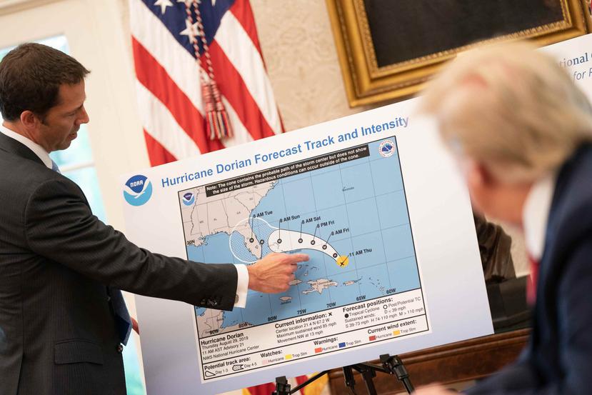 El Centro Nacional de Huracanes pronostica que Dorian puede afectar el estado de la Florida como huracán categoría 4. (Casa Blanca)