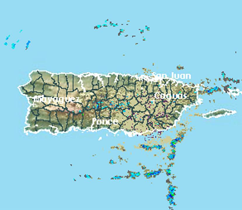 Aguaceros aislados pudieran generarse en horas de la tarde en el oeste de la Isla. (Imagen tomada del SNM)