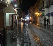 Captura de pantalla de un vídeo que muestra el desalojo de la protesta en el Viejo San Juan.