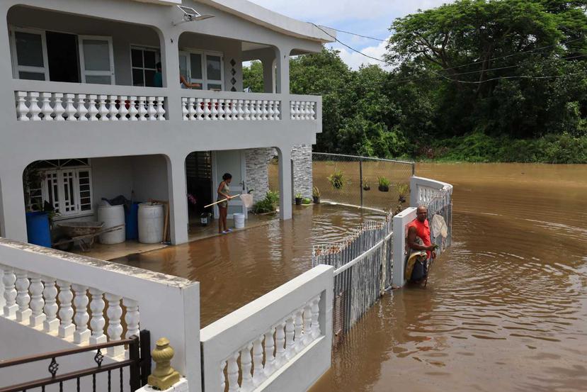 One of the flooded houses in the Villa Santos community in Loíza. 