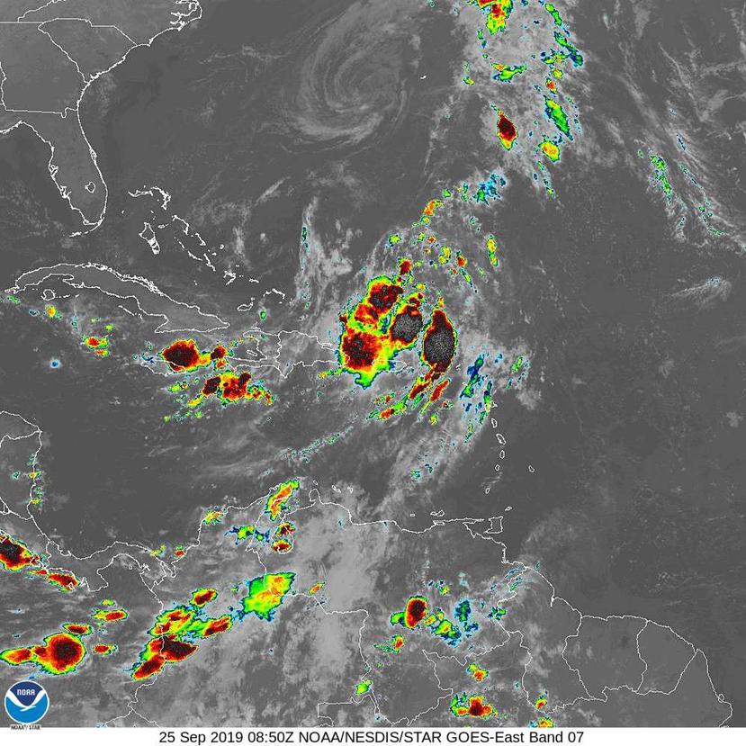 La tormenta tropical Karen se mueve hacia el norte a 14 millas por hora. (Noaa)