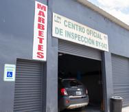 Un centro de inspección autorizado para la renovación de marbetes.