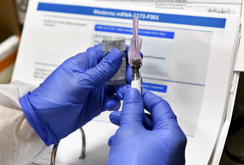 Una posible vacuna contra el coronavirus en un laboratorio en Binghamton, Nueva York.