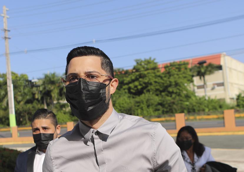 Jensen Medina Cardona a su llegada a la última etapa de su juicio por el asesinato de Arellys Mercado.