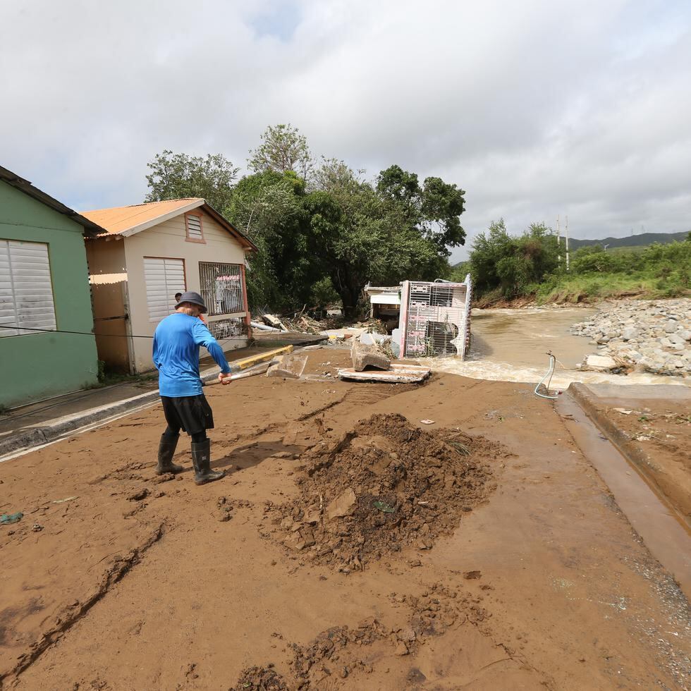 2022 09 20 . Embate del huracan Fiona en Guayama. En la foto, la comunidad Guamani, donde cinco casas y un carro fueron arrastradas por el rio Guamani. (alex.figueroa@gfrmedia.com)