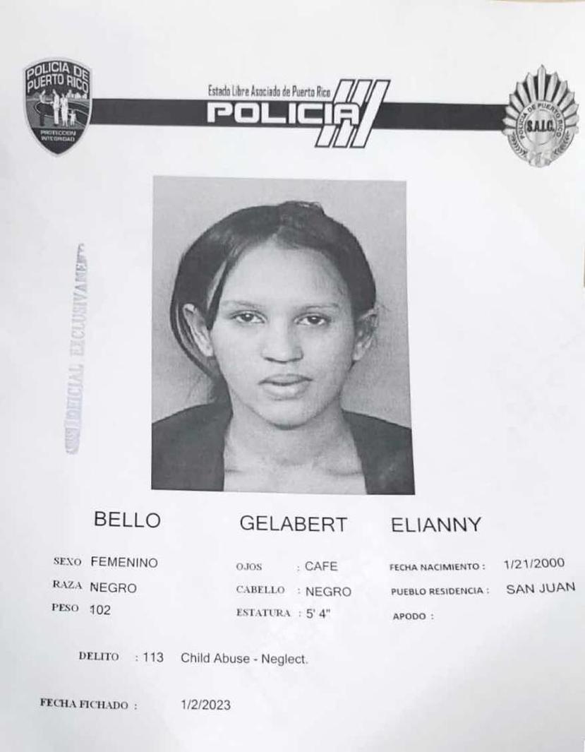 Contra Elianny Bello Gelabert pesaba una orden de arresto con una fianza de $40,000.00, por cargos de violencia doméstica y maltrato de menores.