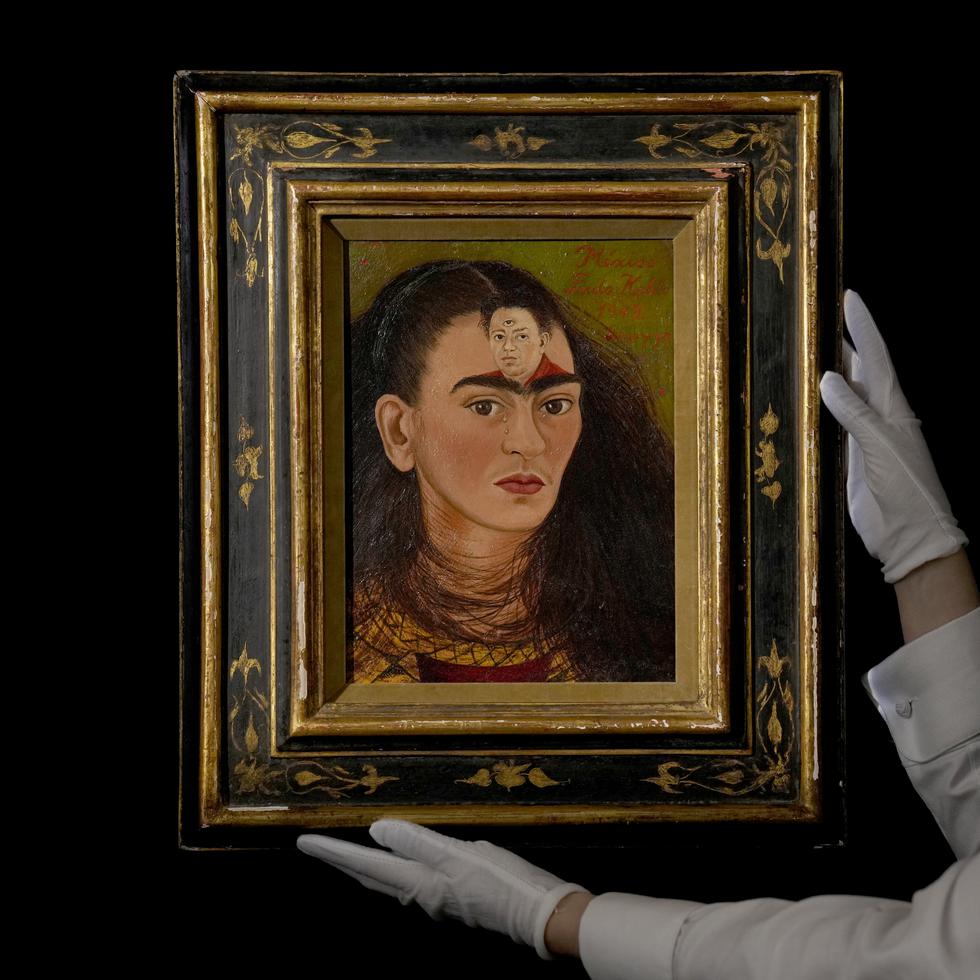 Autorretrato de 1949 "Diego y yo" de Frida Kahlo, pintora mexicana que será el tema de un próximo musical.