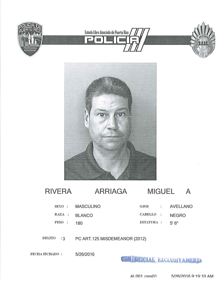 Miguel Rivera Arriaga fue llevado ante el juez Edgard Figueroa, quien encontró causa para su arresto por agresión y le fijó una fianza de $100,000. (Suministrada)