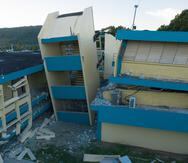 La escuela Agripino Seda de Guánica colpasó a causa de los terremotos de enero de 2020.