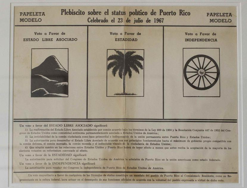 23 de julio de 1967 - El primer plebiscito se celebró bajo el mandato del gobernador Roberto Sánchez Vilella. El ELA obtuvo 60% de los votos, la estadidad, 39%, y la independencia, .06%. (Archivo)