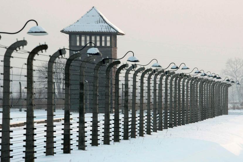 Imagen de una de las torres de vigilancia en el campo de concentración nazi de Auschwitz-Birkenau en Polonia.