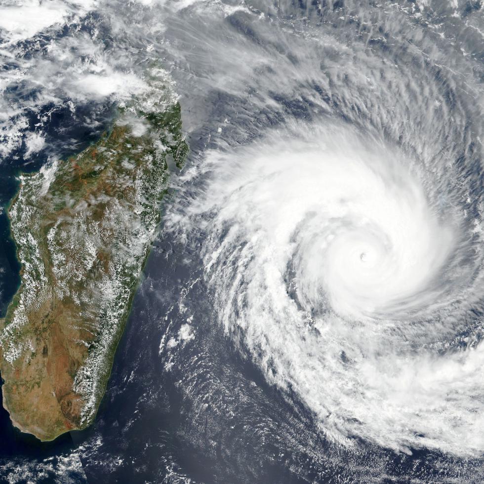 Imagen satelital del ciclón tropical Batsirai.