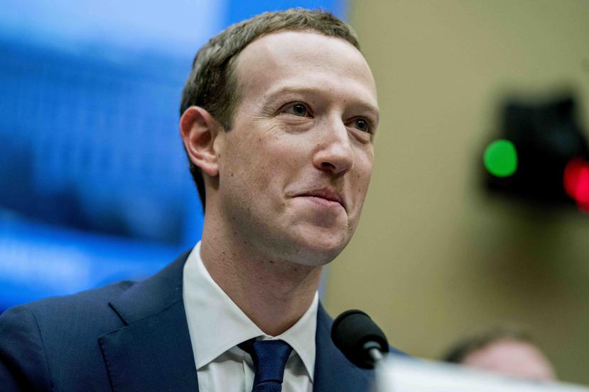 El director general de Facebook, Mark Zuckerberg, declarando ante el Congreso federal, el 11 de abril de 2018. (AP)
