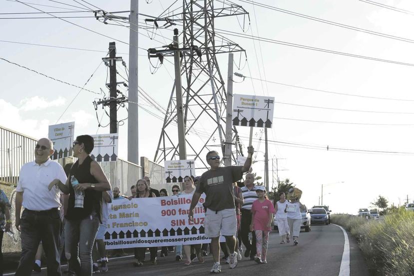 La marcha culminó a las afueras de las instalaciones de la AEE en Monacillo.