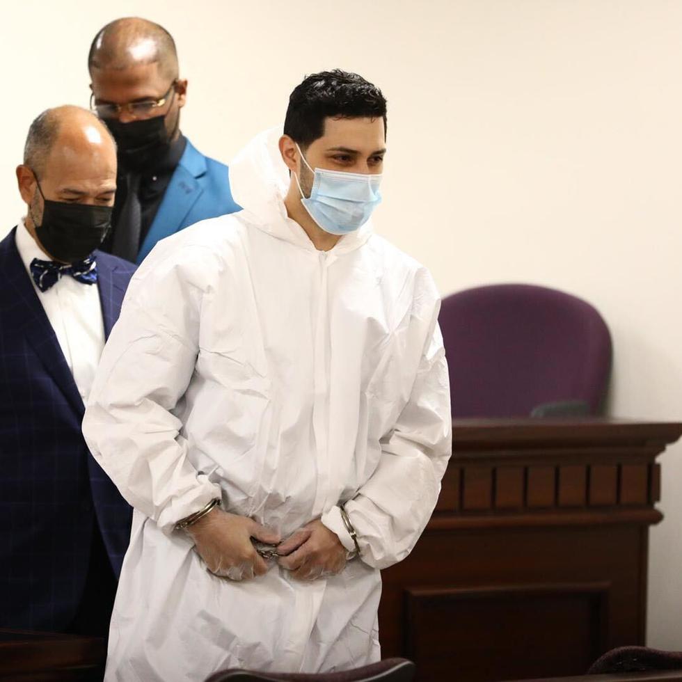 Jensen Medina durante la etapa de su juicio por el asesinato de Arellys Mercado.