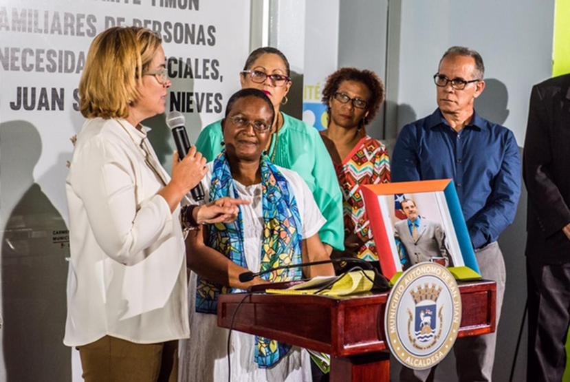 El anuncio fue hecho por la alcaldesa de San Juan, Carmen Yulín Cruz Soto, quien estuvo acompañada de miembros del Comité Timón de Familiares de Personas con Necesidades Especiales. (Suministrada)