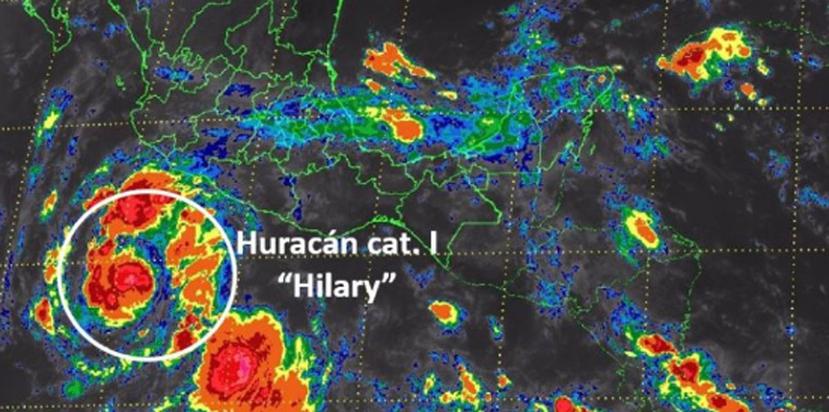 Se augura que Hilary ganará fuerza y se convierta en huracán categoría 4 a mediados de semana. (Captura / Twitter @conagua_clima)