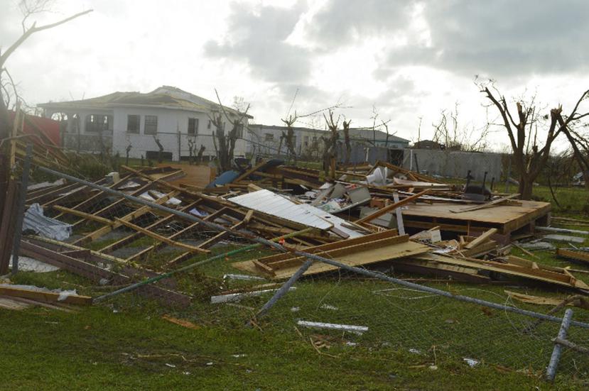 Imagen del paso del huracán Irma, el 7 de septiembre pasado, sobre la isla de Barbuda.