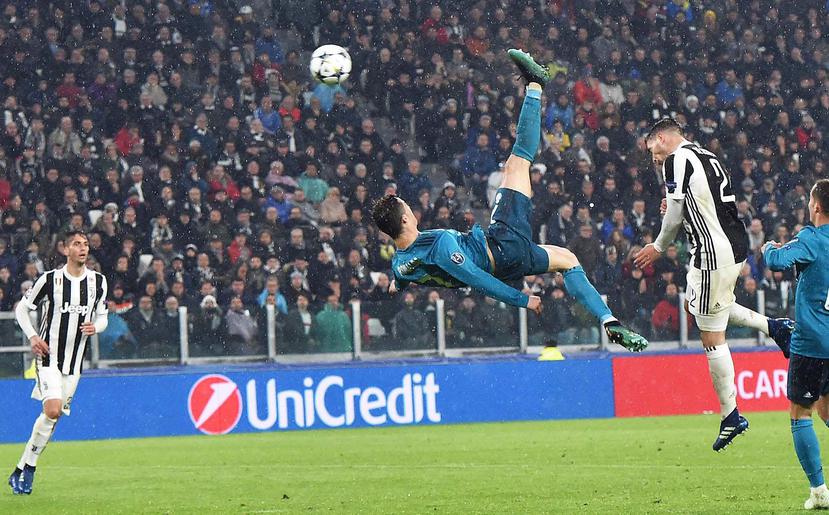 La chilena de Ronaldo fue  cuando militaba en el Real Madrid ante su actual equipo, el Juventus, en la ida de los cuartos de final de la Liga de Campeones. (Agencia EFE)