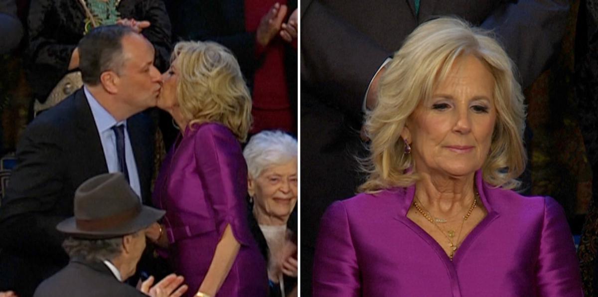 Momento viral entre Jill Biden y esposo de la vicepresidenta causa sensación en internet