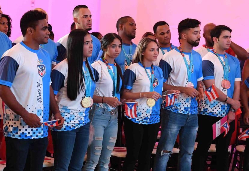 Los atletas de la delegación puertorriqueña.