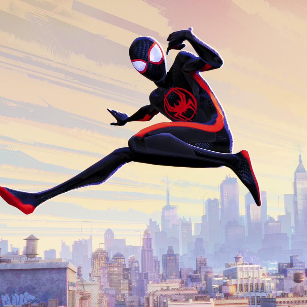 Esta imagen difundida por Sony Pictures Animation muestra a Miles Morales como Spider-Man, con la voz de Shameik Moore en una escena de "Spider-Man: Across the Spider-Verse".