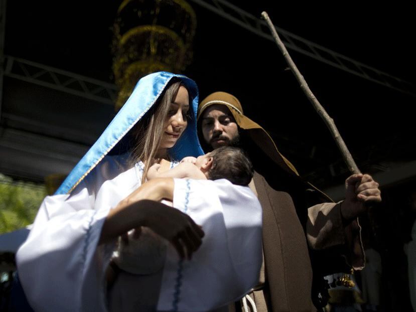 El niño Jesús fue interpretado por Ian Marcos Playa Miranda, de 29 días de nacido.(Ramón "Tonito" Zayas / GFR Media)