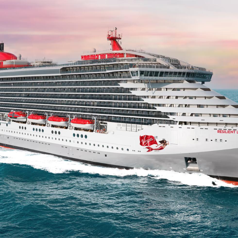 El barco de Resilent Lady de Virgin tendrá salidas desde San Juan durante la temporada alta de cruceros que inicia en octubre.