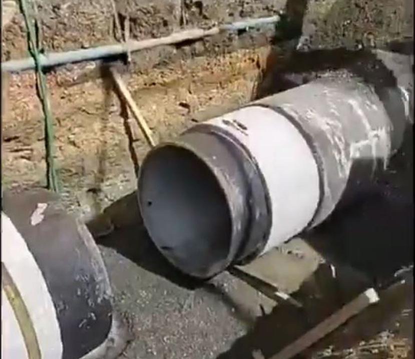 Reparación de línea de agua potable en la PR-29. (Captura de video)
