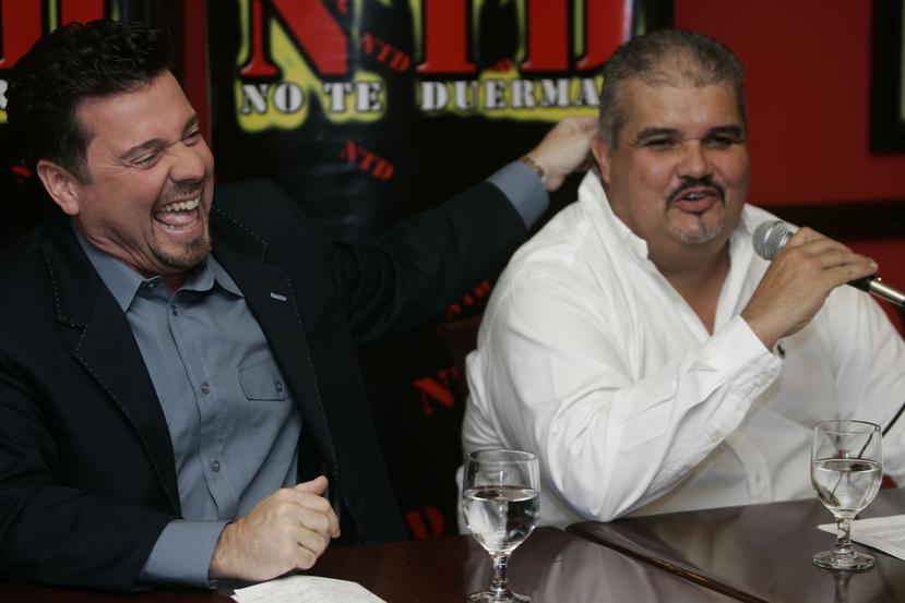 Foto de archivo de Antonio Sánchez "El Gángster" y Kcho Santiago, quienes dieron forma al exitoso programa de televisión "No te duermas".  (EL NUEVO DIA/MARIEL MEJIA ORTIZ)