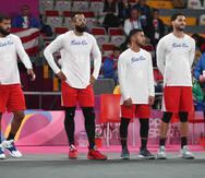 Ángel Matías, Gilberto Clavell, Tjader Fernández y Josué Erazo (de izq. a der.) componen la Selección de baloncesto 3x3 masculino.