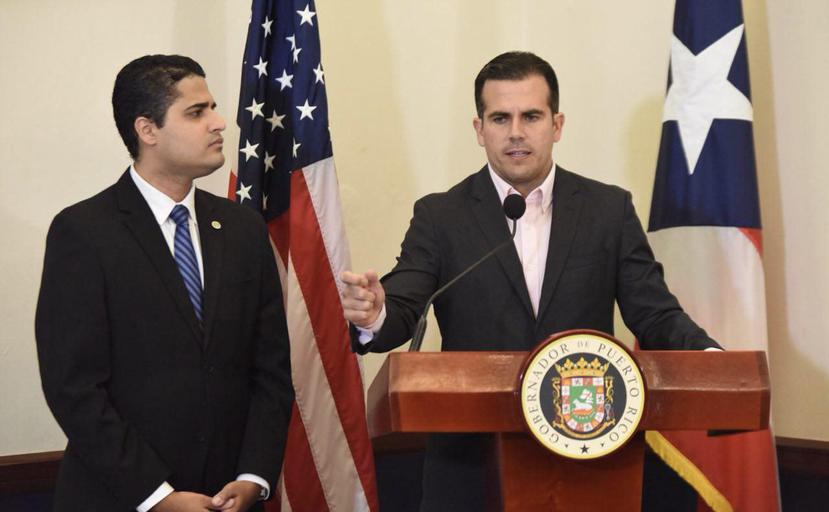 Governor Ricardo Rosselló and Labor Secretary, Carlos Saavedra. (Suministrada)