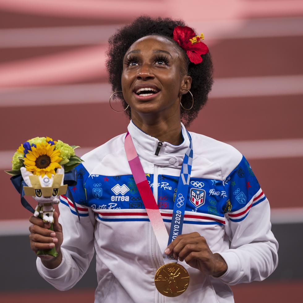 La boricua Jasmine Camacho-Quinn ganó la medalla de oro en los pasados Juegos Olímpicos de Tokio en 100 metros con vallas.
