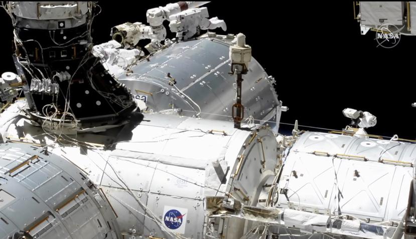 Imagen tomada de un video de la NASA donde se ve la Estación Espacial Internacional el miércoles 27 de enero de 2021.