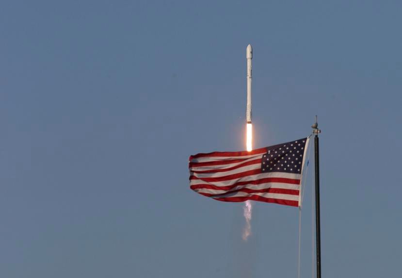 El Falcon 9 despegó del Centro Espacial Kennedy, en Florida. (AP)