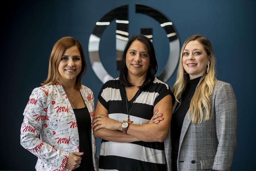 Katia Gonzalez Torres, Jimmarie Bou Torres y Tamary Alvarez Gutierrez de la empresa Horne LLP en Hato Rey.