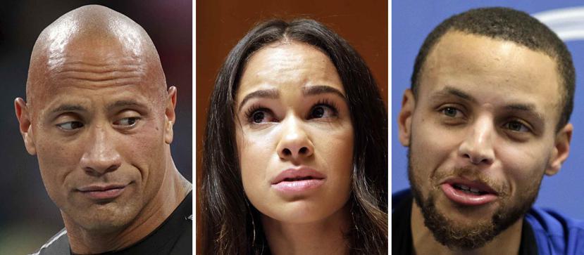 Dwayne Johnson, Misty Copeland y Stephen Curry son patrocinados por la empresa. (The Associated Press)