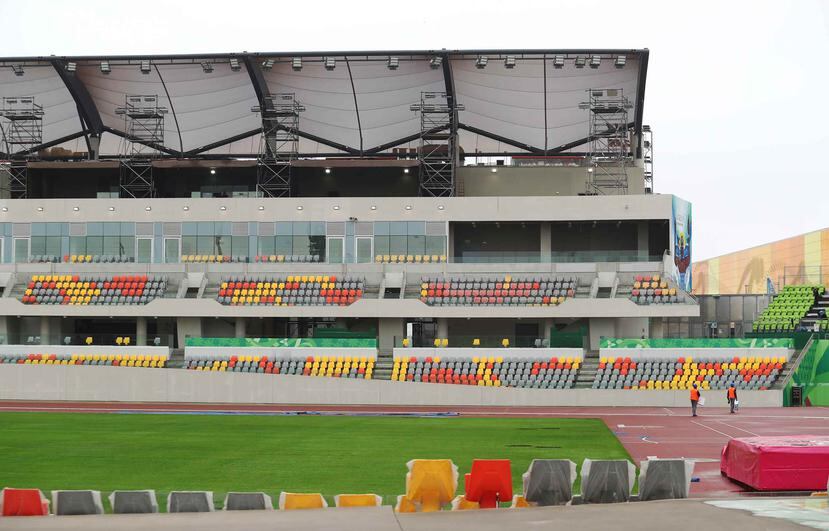 En la foto se muestra parte de las instalaciones para las disciplinas de atletismo que se celebrarán en los Juegos de Lima 2019.