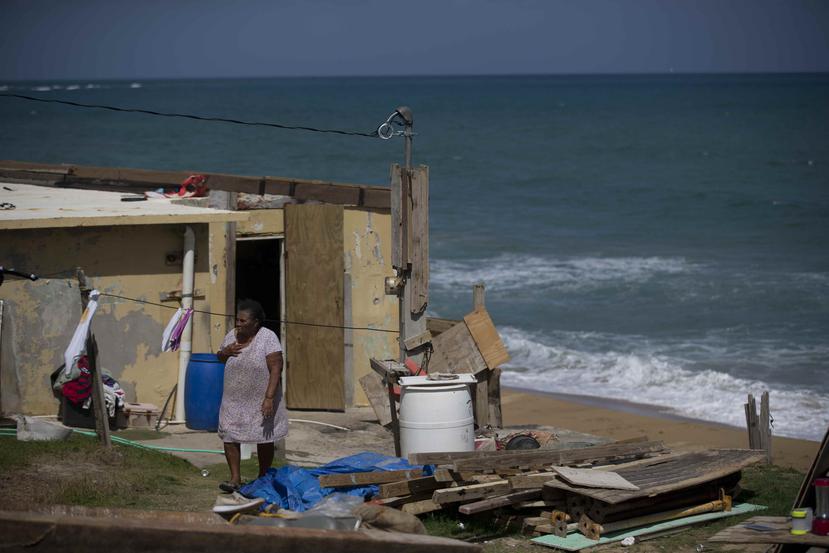 En la foto una casa destruida por el huracán en Yabucoa. (GFR Media)