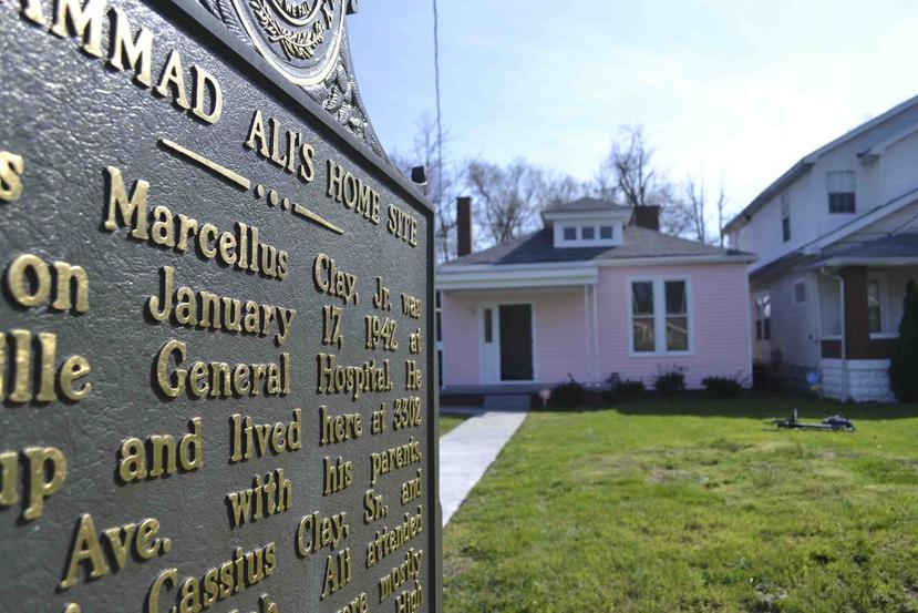 La casa donde creció Muhammad Ali en Louisville, Kentucky, abrió como un museo el 18 de marzo de 2016. (AP)