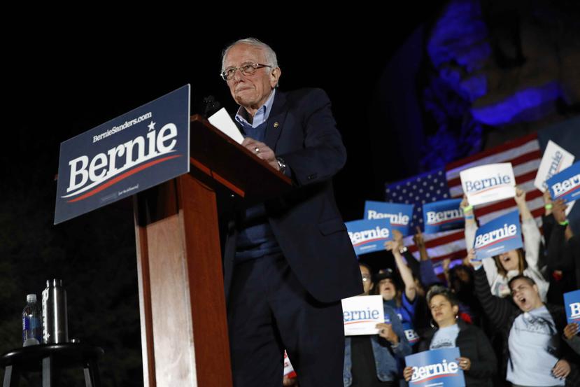 Bernie Sanders en un evento de campaña en Las Vegas, en Nevada. (AP/Patrick Semansky)