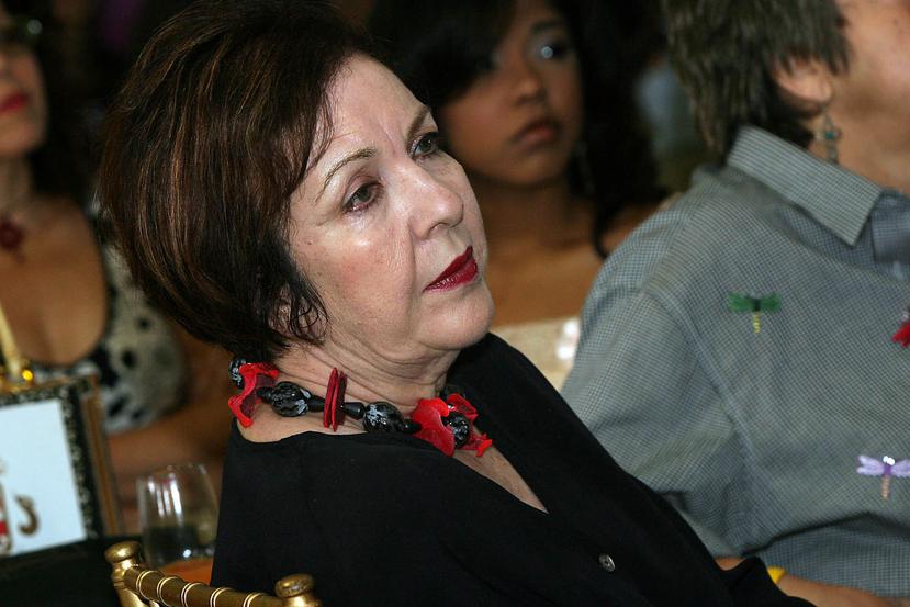 La actriz Luisa Justiniano en el 2005 durante la conferencia de prensa de la telenovela "Dueña y Señora". (GFR Media)